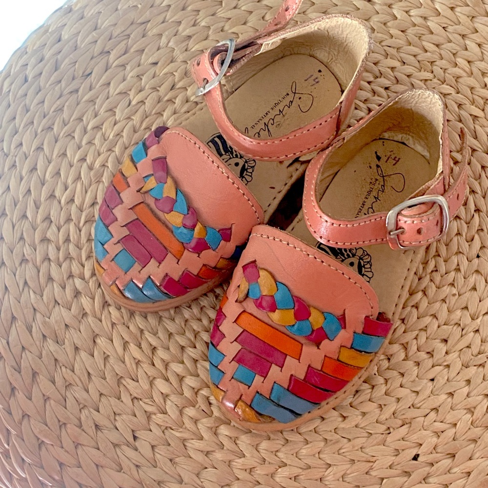 Leather sandals girls toddler size 6.5